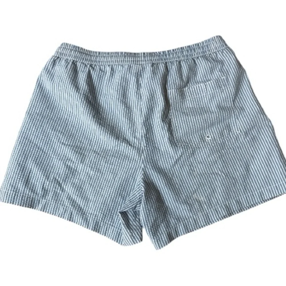 ✨ Zara Men's Blue and White Striped Swim Shorts ✨ - Picture 2 of 5